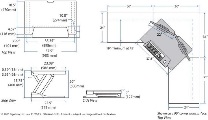 Actual product image Ergotron WorkFit-TL
