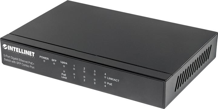 Actual product image Intellinet Gigabit Ethernet Power Over Ethernet Support Network Switch (5 Ports)
