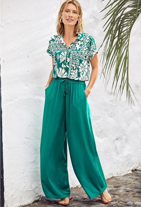 Produktbild Anne Weyburn Weite Hose aus Crepon (40)