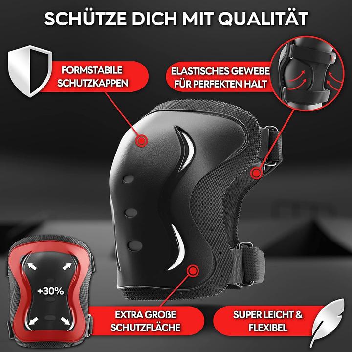 Produktbild Skatewiz Skate Protektoren Set (L, Handgelenkschoner, Knieschoner, Ellbogenschoner, Paar)