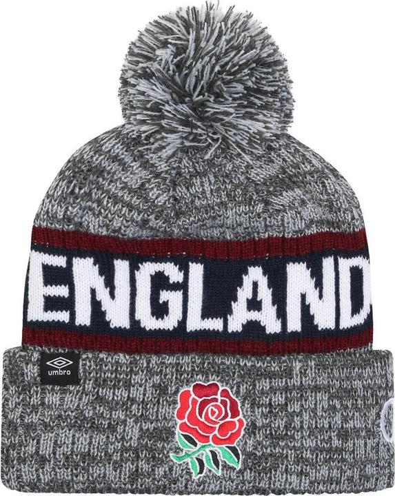 Actual product image Umbro Unisex Adult 23/24 England Rugby Bobble Beanie (One size)