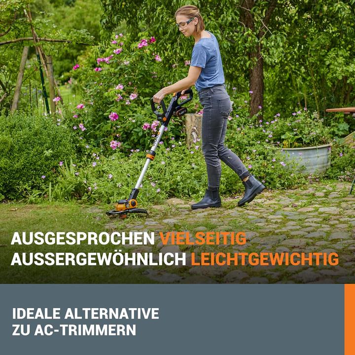 Image du produit Worx WG163E Akku-Rasentrimmer und Kantenschneider inkl. 2x 2Ah Akkus & Ladegerät (Fils coupe-herbe)