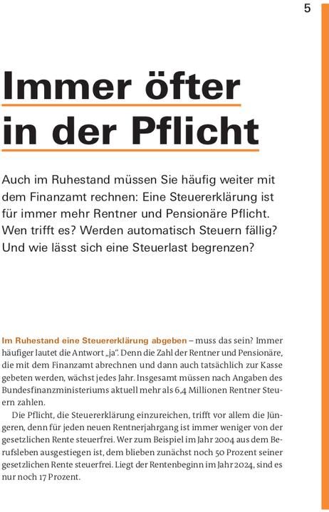 Produktbild Steuererklärung 2024/2025 - Rentner, Pensionäre (Deutsch, Udo Reuss, 2024)