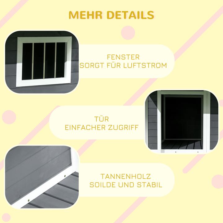 Image du produit PawHut Niche pour chien avec plancher surélevé (Niche pour chien)