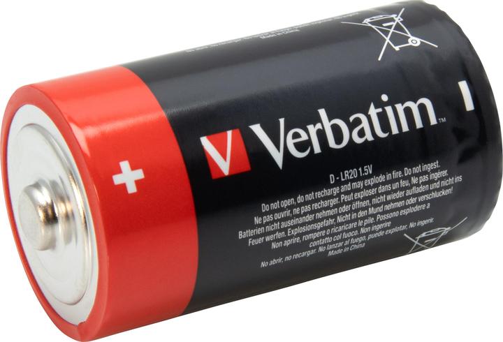 Image du produit Verbatim Pack 2 Piles D (2 pcs, D)