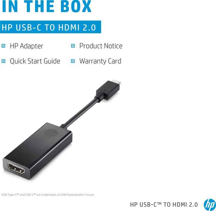 Actual product image HP USB-C to HDMI (HDMI, 11.10 cm)