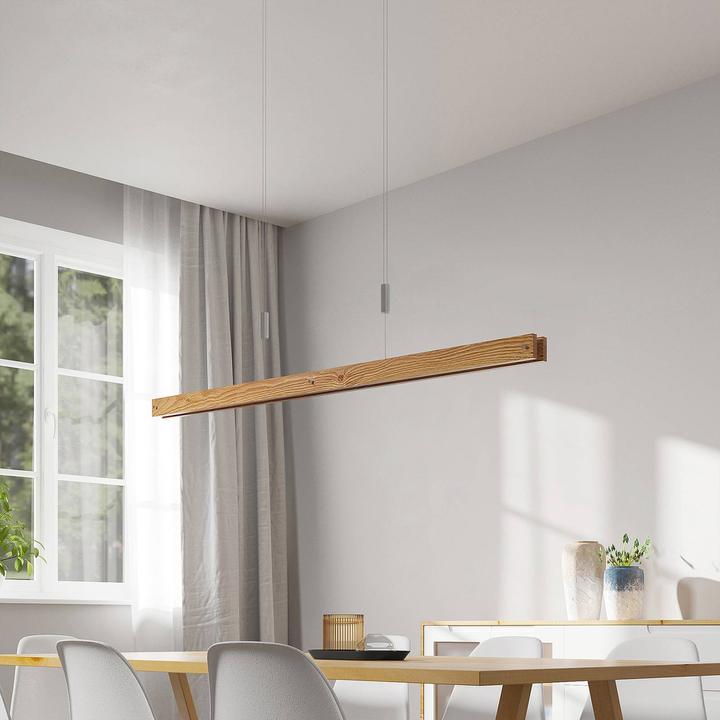 Actual product image Lindby Alimara LED pendant light L138 Wood (1165 lm)