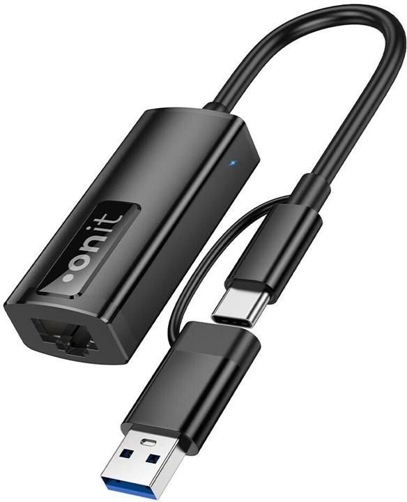 Image du produit Onit Netzwerk-Adapter Pro USB-C/A – RJ45 2.5G-LAN (USB, USB 3.1, RJ45 2.5 Gigabit Ethernet (1x))