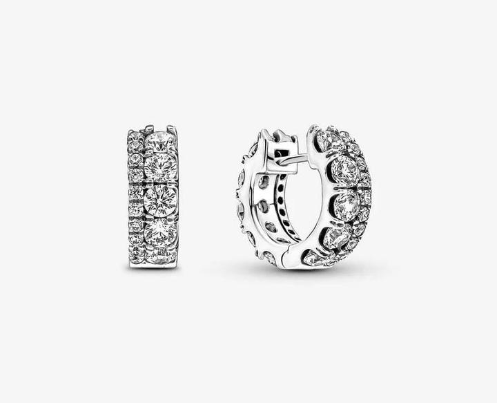 Actual product image Pandora Creoles pavé (Sterling silver 925)