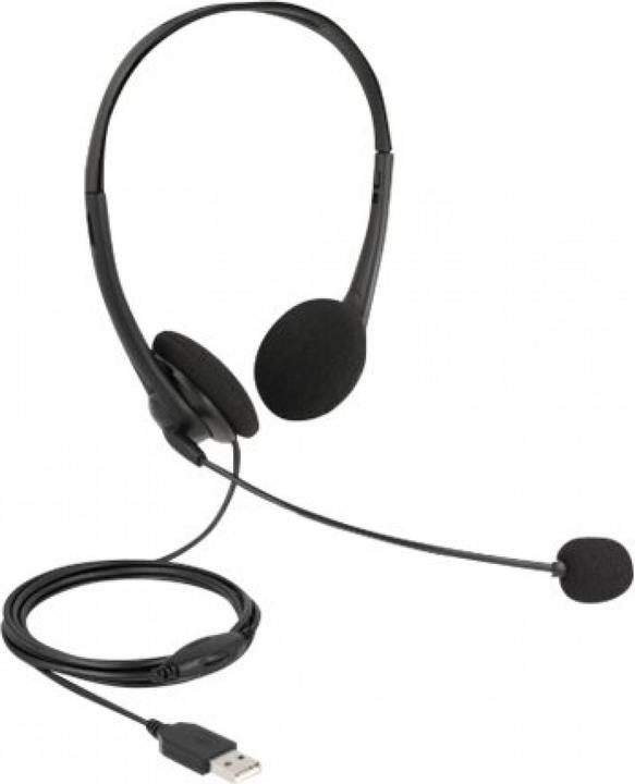 Image du produit Delock Casque d'écoute stéréo USB avec contrôle du volume pour PC et ordinateur portable (Filaire, USB-A)