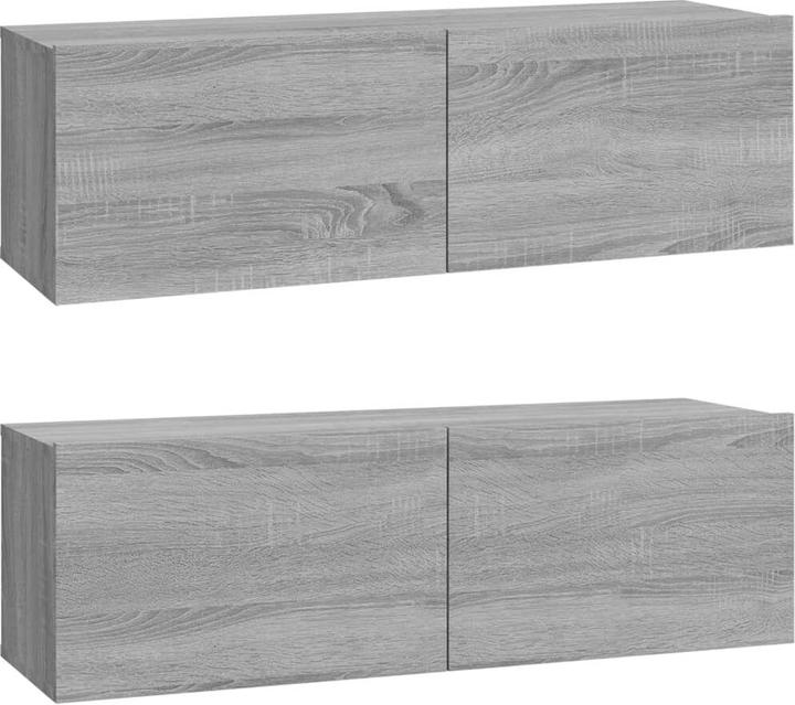 Immagine prodotto VidaXL 4-tlg. TV-Schrank-Set Grau Sonoma Holzwerkstoff,Farbe: Grau (100 x 30 x 30 cm)