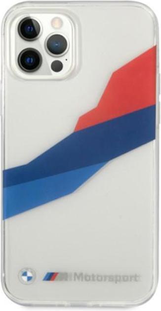 Actual product image BMW Case BMHCP12LSKTGT iPhone 12 Pro Max 6,7" transparent hardcase Motorsport Tricolor (Apple iPhone 12 Pro Max)