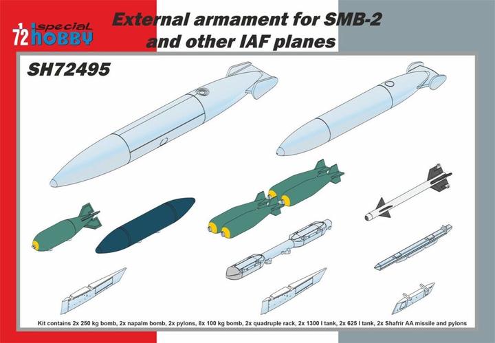 Produktbild Special Hobby External armament for SMB-2 and other IAF planes 1/72