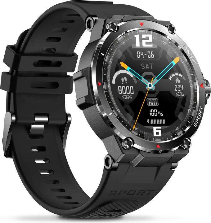 Actual product image veho Kuzo F1-S GPS Sports Smartwatch - Black (46 mm)
