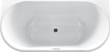 Image du produit Baignoire acrylique Back To Wall - blanc mat - longueur 1700 mm - hauteur 600 mm - largeur 800 mm - (215000 ml)