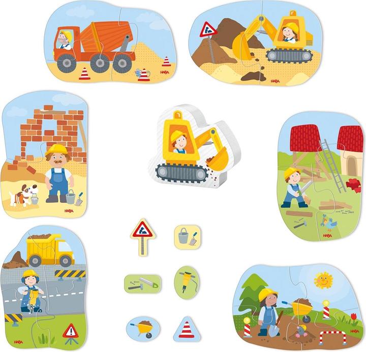 Produktbild Magni HABA 6 erste Puzzles Baustelle (18 Teile)