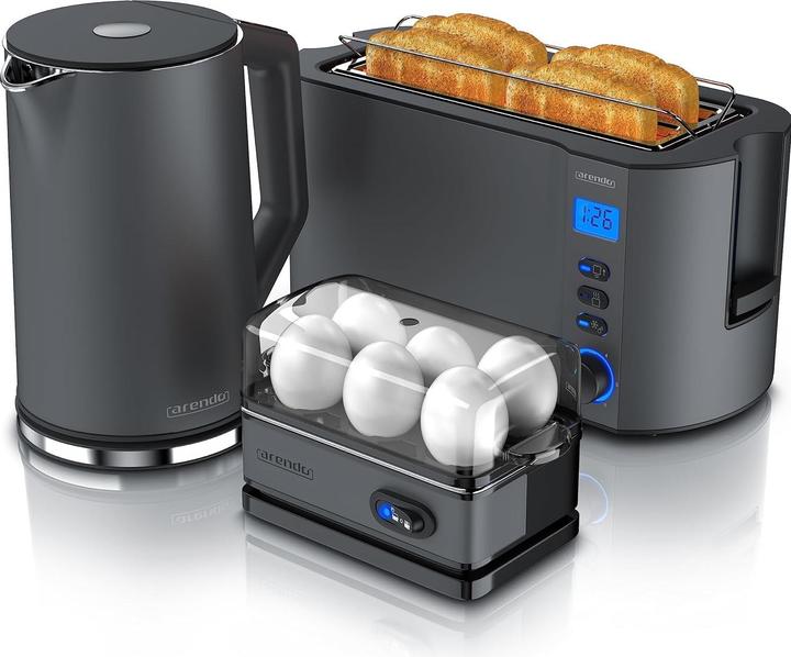 Produktbild Arendo Frühstück Set - Wasserkocher, Toaster, Eierkocher