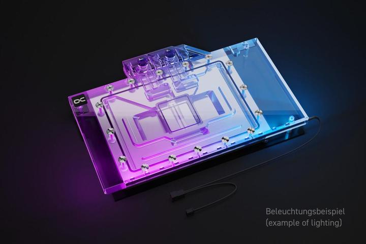Actual product image Alphacool WAK Eisblock Aurora Geforce RTX 4090 Aorus Master - Gaming V.2 with backplate