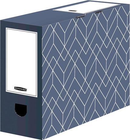 Bankers Box 5 archive boxes Décor series slate blue/white 10.0 x 34.5 x 25.3 cm