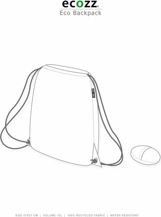 Immagine prodotto Ecozz Zaino ecologico pieghevole, quadretti neri (15 l)