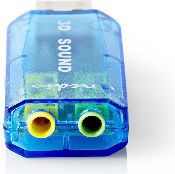 Produktbild Nedis Soundkarte 5.1 USB 2.0 Mikrofonanschluss: 1x 3.5 mm Headset Verbindung: 3.5 mm Male Schwarz (USB)