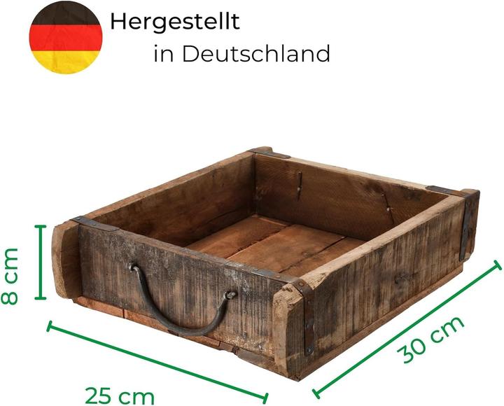 Immagine prodotto Novaliv Holzkiste Vintage 30 x 25 x 8 cm Alte Ziegelform Holz Gross Allzweckkiste aus recyceltem Alth