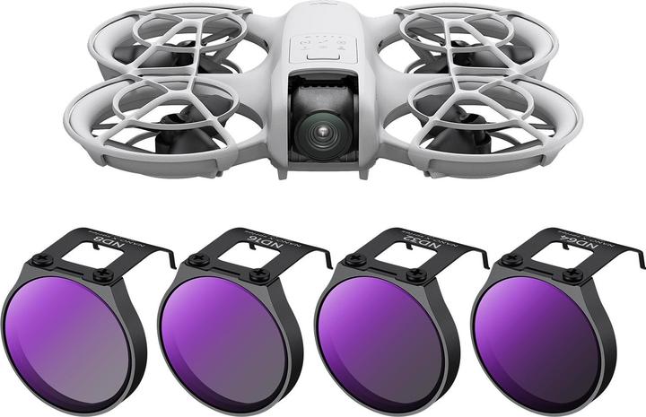 Produktbild K&F Concept 4pcs Filter Kits, ND8+ND16+ND32+ND64, HD, Anti-Reflection Green Coating, Waterproof and Scratch Resi (Kamera Akku)