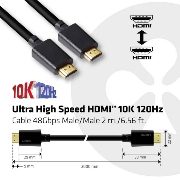 Image du produit Club 3D HDMI (Typ A) — HDMI (Typ A) (2 m, HDMI)