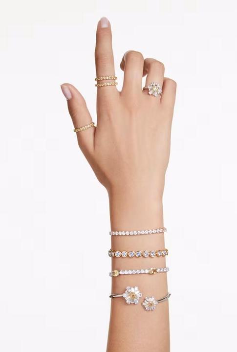 Produktbild Swarovski Imber Armband Rundschliff Weiss Gold (20 cm, Swarovski Metall)