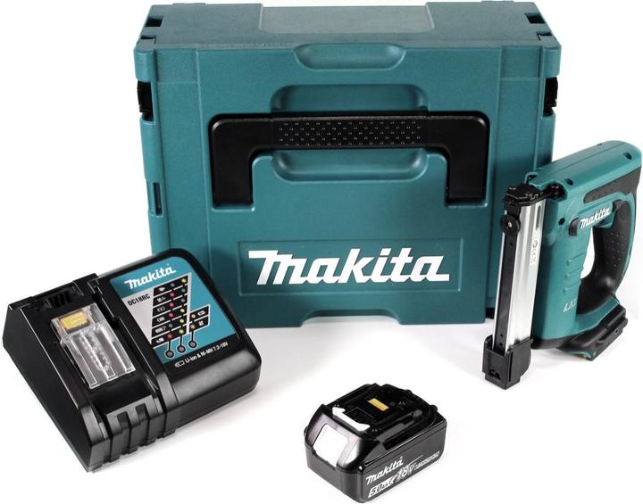 Produktbild Makita DST 221 RT1J 18 V Li-ion Akku Tacker im Makpac + 1x BL 1850 B 5,0 Ah Li-Ion Akku + DC 18 RC L