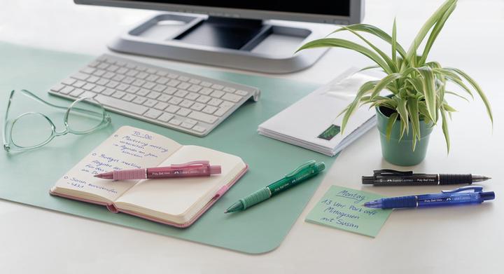 Actual product image Faber-Castell Ballpoint pen 'Poly Ball View' XB (Admiral Blue, 1 x)