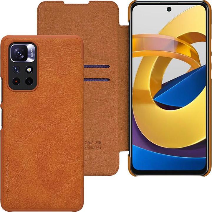 Produktbild Nillkin Qin Case Case für Xiaomi Poco M4 Pro 5G Kamera Protector Holster Pouch Cover Flip Co (Xiaomi Poco M4 Pro 5G)