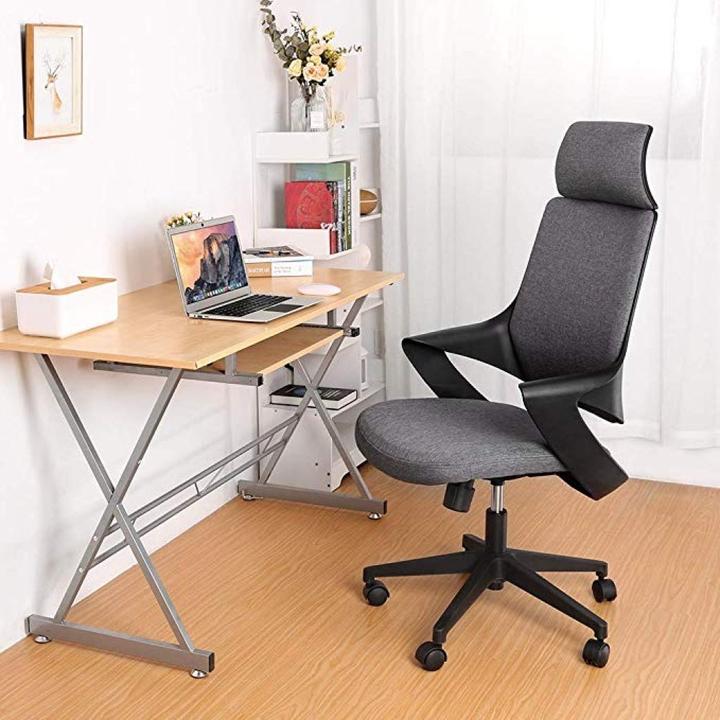 Immagine prodotto Techly Sedia per Ufficio con Schienale Alto Design Moderno Grigio