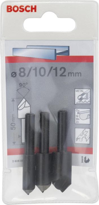 Produktbild Bosch Professional Zubehör 3-tlg. Kegelsenker-Set, 6–8 mm (12 mm, 10 mm, 8 mm)