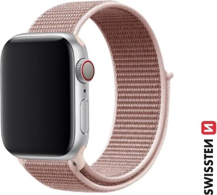 Produktbild Swissten Nylon Band for Apple Watch 42/44/45/49 mm Rose Gold (Nylon)
