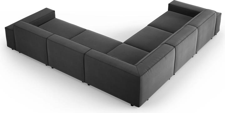 Actual product image Micadoni Velvet Symmetrical Corner Sofa, "Jodie", 6 Seats, 287x287x70Made in Europe (Corner sofa)