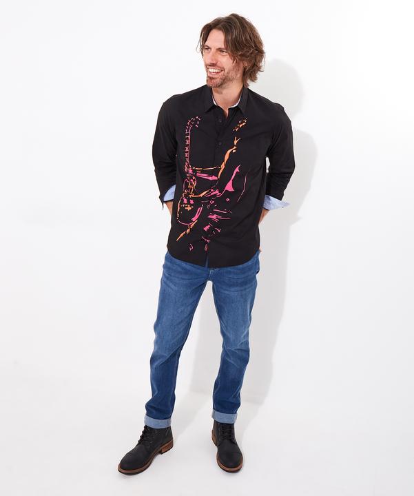 Actual product image Joe Browns Music Man Print Long Sleeve Shirt (XXL)