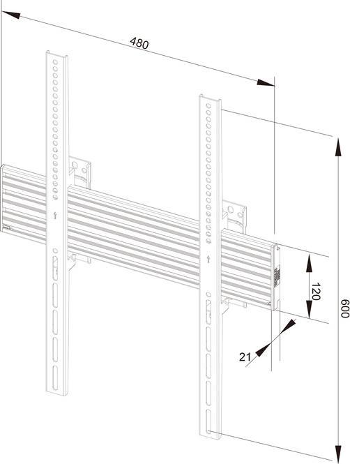 Produktbild Multibrackets Wandhalter, 40"-100", VESA 100x100-400x600 (Wand, 100", 80 kg)