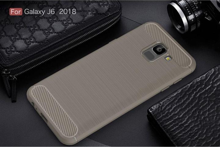 Produktbild König Design Handyhülle für Samsung Galaxy J6 Schutzcase Backcover Bumper Etuis Rahmen Grau (Samsung Galaxy J6)