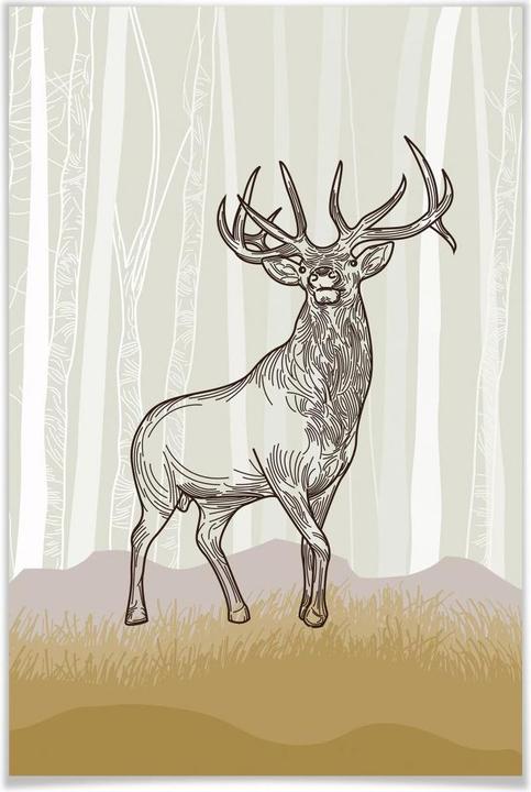 Image du produit Trenddeko Cerf fier (60 x 90 cm)