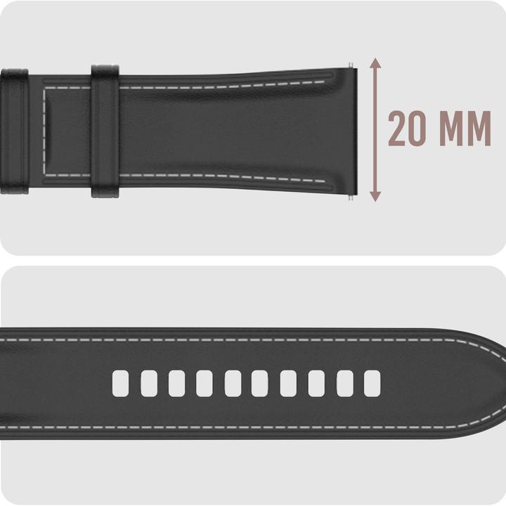 Produktbild Avizar Ersatzarmband (20 mm, Leder, Galaxy Watch 4, Watch 3)