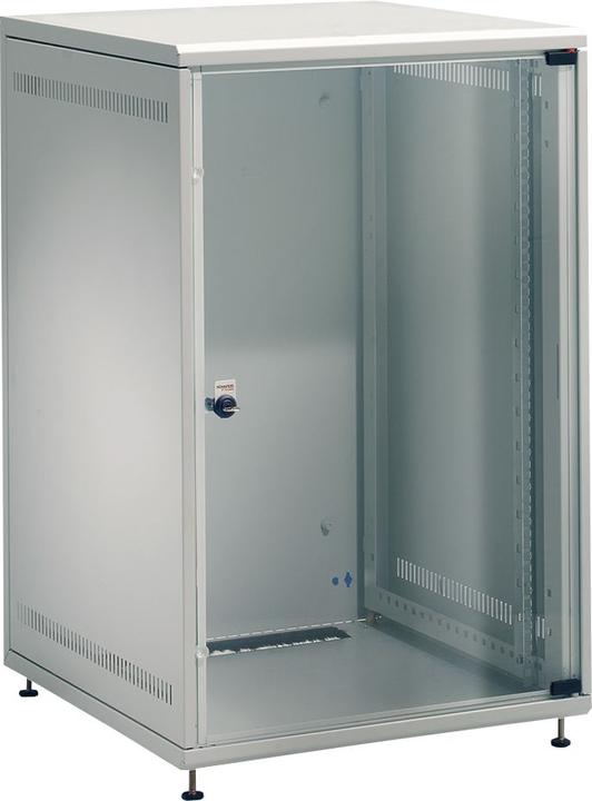 Produktbild Schäfer Shop 48,30cm (19") NT Mini Rack, 18 HE, BxHxT: 570 x 875 x 600 mm, mit Frontsichttür ESG, hellgra (10.86 HE, 19 Zoll Rack)