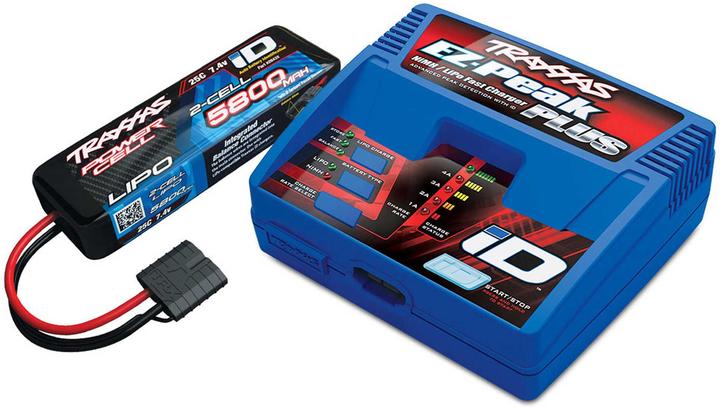 Image du produit Traxxas Chargeur EZ-Peak Plus 2970G + 1x 2S Lipo 5800mAh 2843X version EU / Pack complémentaire