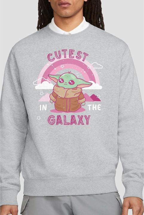 Actual product image Star Wars Unisex Adult Cutest In The Galaxy Grogu Sweatshirt (M)