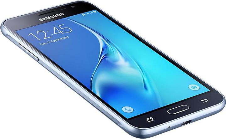 Produktbild Samsung Galaxy J3 (2016) (8 GB, Black, 5", Hybrid Dual SIM, 8 Mpx, 4G)