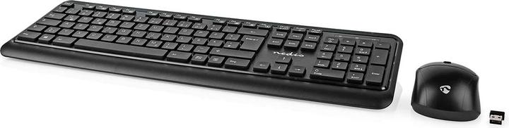 Actual product image Nedis KBMCW100BKDE Mouse and keyboard set Wireless mouse and keyboard connection: USB 800 / 1200 / 160 (DE, Wireless, Cable)