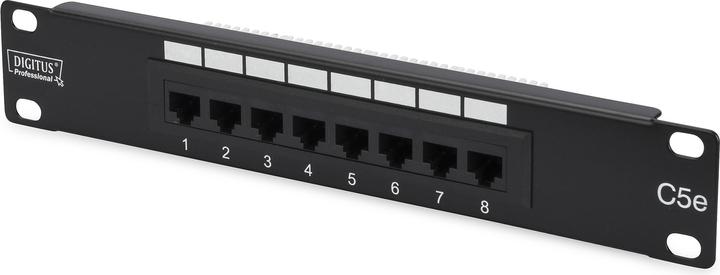 Actual product image Digitus CAT 5e Class D Patch Panel unshielded 8-Port RJ45 8P8C LSA 1U 254 mm(10inch)Rack Mount Colour S...