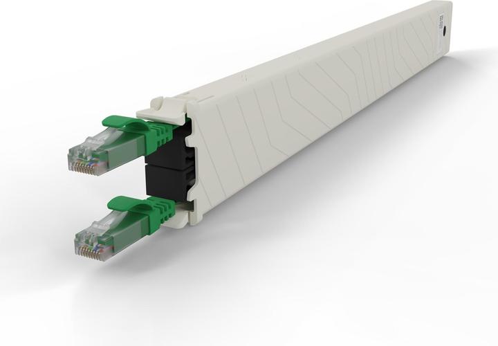 Produktbild PATCHBOX one / Cassette / 8RU / Cat 6A, UTP, 0.8 m, Grün (UTP, CAT6a, 0.80 m)