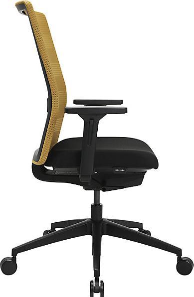 Immagine prodotto Topstar Sedia girevole da ufficio AirWork, con braccioli, sincromeccanismo, nero, ocra.