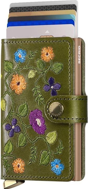 Produktbild Secrid Stitch Floral Miniwallet, olive